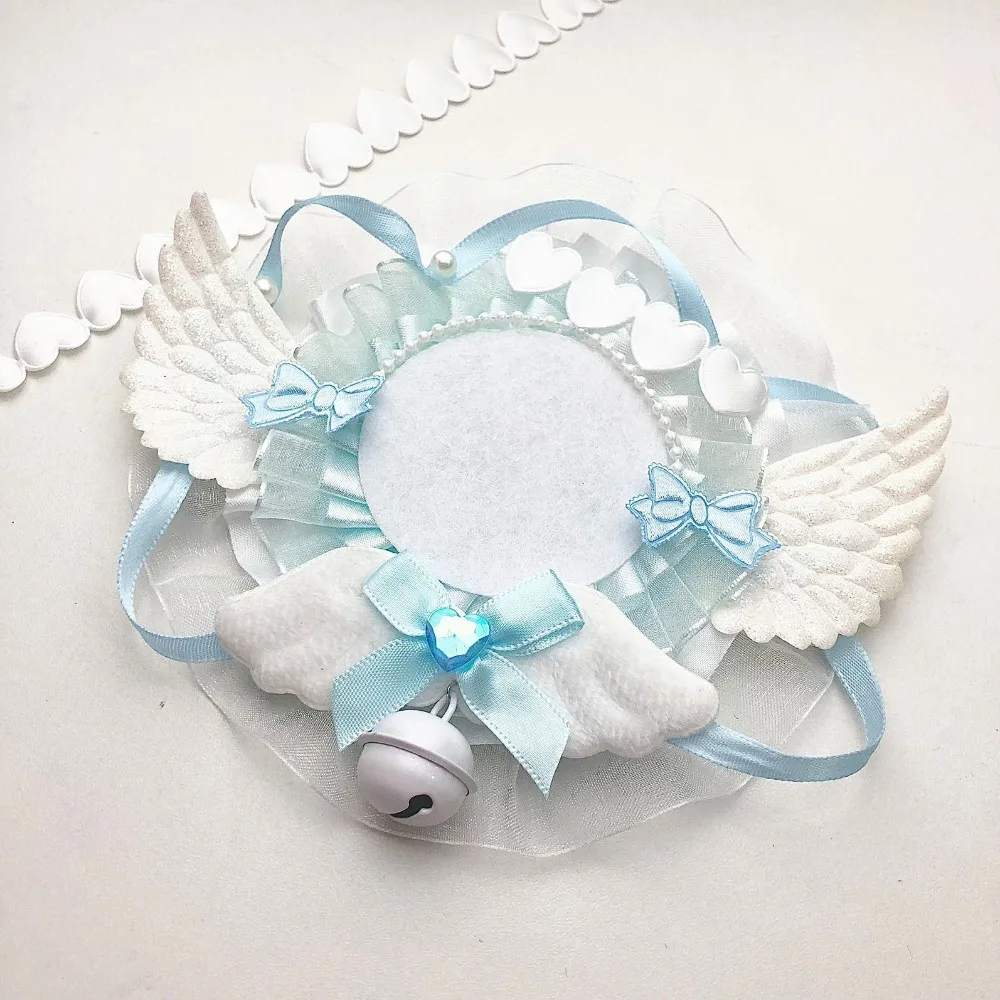 Versatile Kawaii 58mm Can Badge Cover Handmade Lace Wings Bow Badge Displaying Case Korean Style Badge Holder Girls