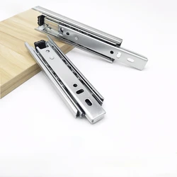 Thickened Three-Section Mute Track, Small Drawer Slide Rail, Three-Fold Track, 4 Inch, 10cm, 6 Inch, 8 Inch