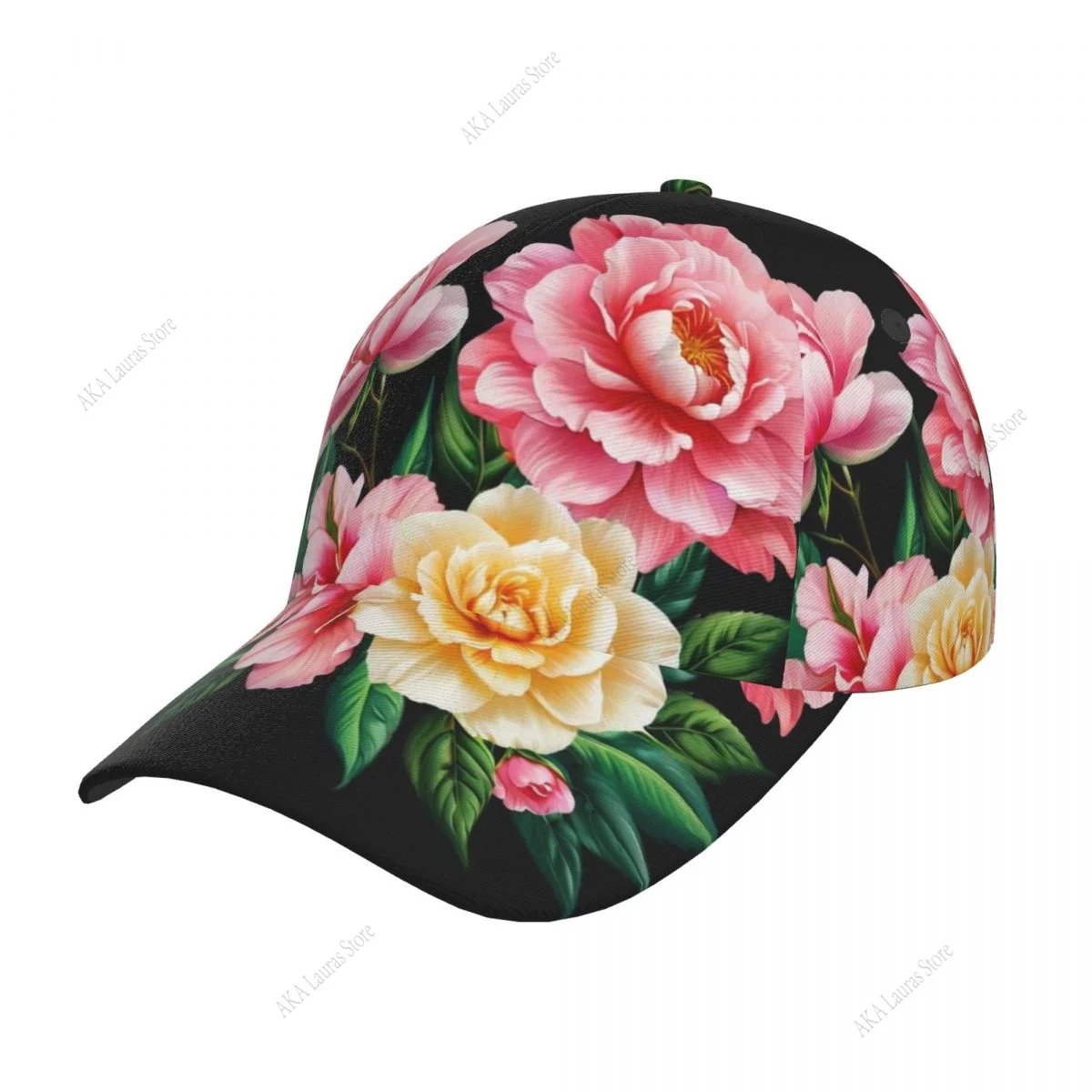 

Chinese Flowers Pattern Women and Men DIY Print Text Design Cap Summer Sun Hat Unisex Wholesale
