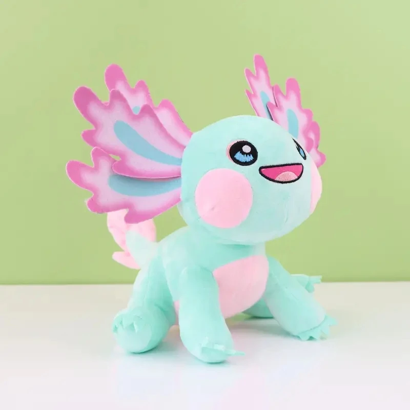 Kawaii Axolotl Plush Toy Cartoon Cute Animal Stuffed Plushie Doll For Kids Birthday Christmas Halloween Gifts Home Decoration