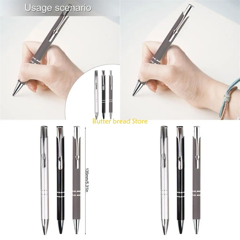 

W89C 6 шт. многоразовая выдвижная шариковая ручка для офиса, ручка для подписи с металлическим зажимом для ручки для офиса и 1,0