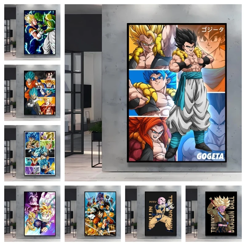 

Posters and prints Dragon Ball Gogeta Living Room Modular Painting Wall Stickers Children's Bedroom Decor Decorative