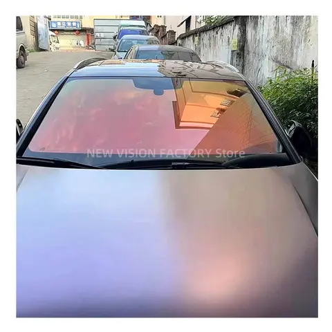1mX6m 70%VLT Orange Green Chameleon Front Tint Film Car Windshield Window Film Auto Glass Sticker UV Proof Sun Solar Protect