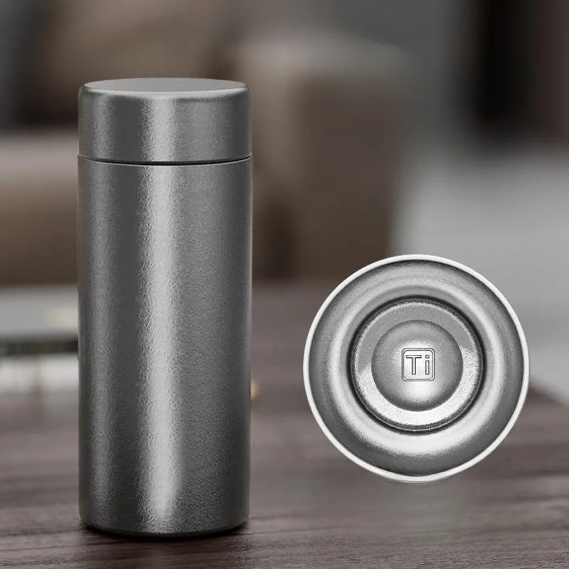 

Portable Pure Titanium Water Bottle Men's Women's ket Insulated Cooling Cup Luxury Sensation Beverage Utensils