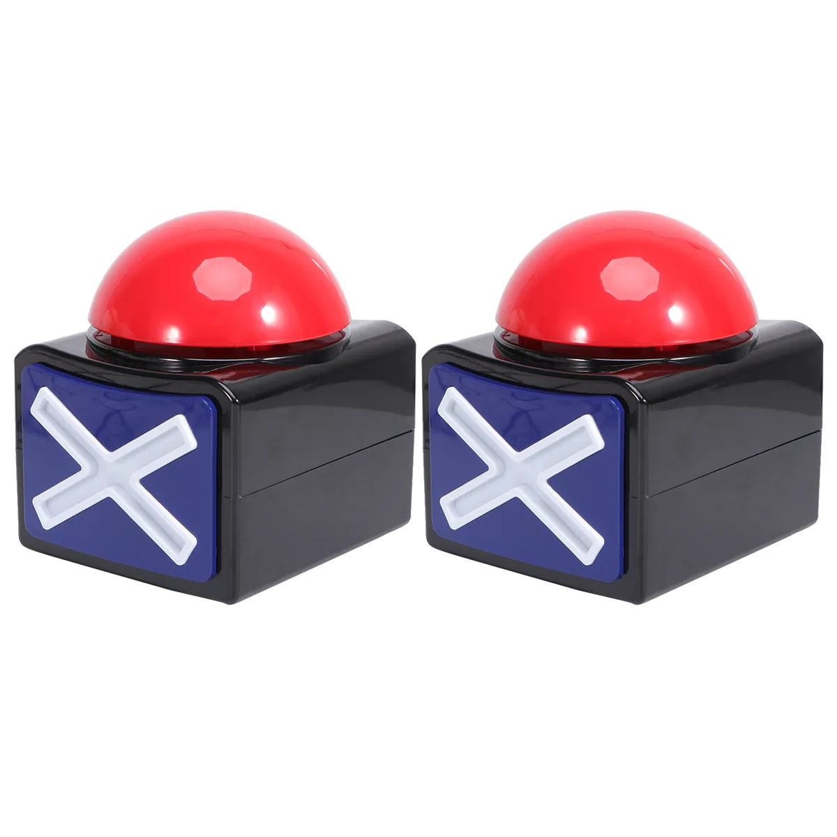 

2Pcs Squeeze Sound Box Red Game Buzzer with Illuminated Button and High Volume Alert for Classroom Quiz Competition Team