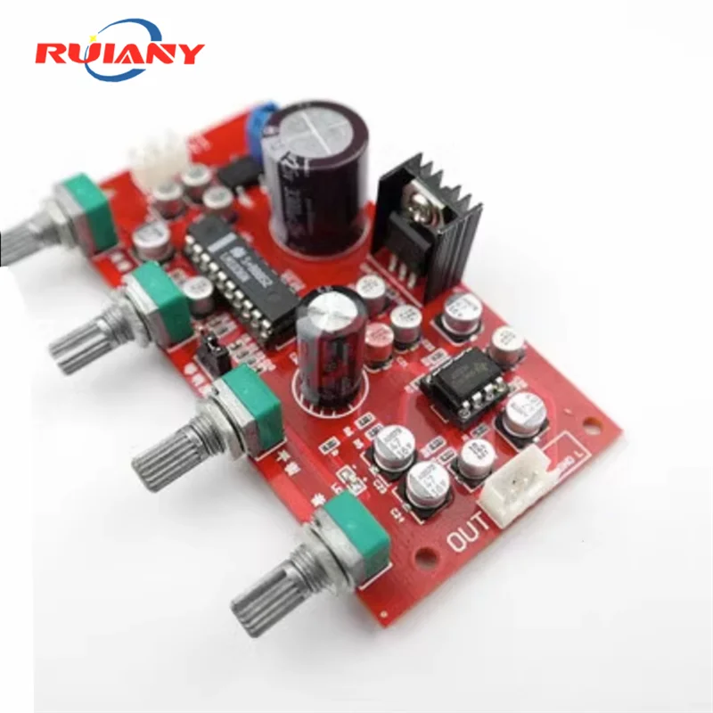 LM1036 tone board with front stage amplification single power supply