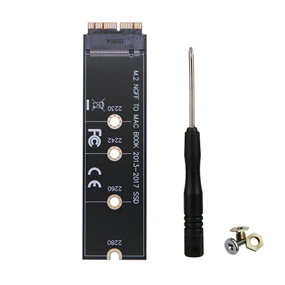 Adaptador de Unidade de Estado Sólido M.2 NVME PCIE3.0, Cartão de Conversão SSD PCB para MacBook Air 2013-2017 e Pro A1465 A1466 A1398 A1502
