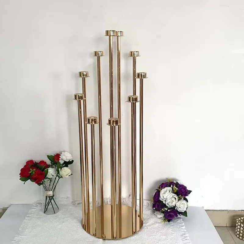 Modern Gold/Silver Iron Candelabra Candle Holders 126CM/50