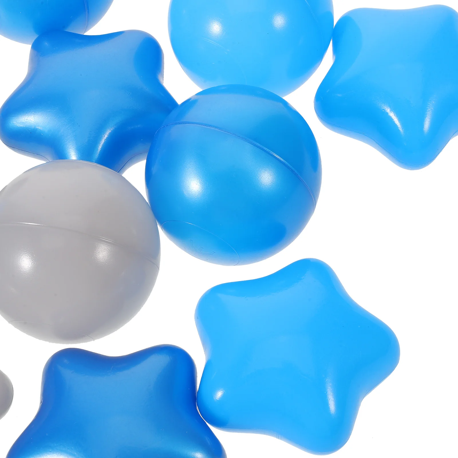 100 pçs bolas do oceano das crianças 2 "estrela forma redonda à prova de esmagamento bola de plástico pit para crianças cercadinho jogar tenda festa de aniversário favores