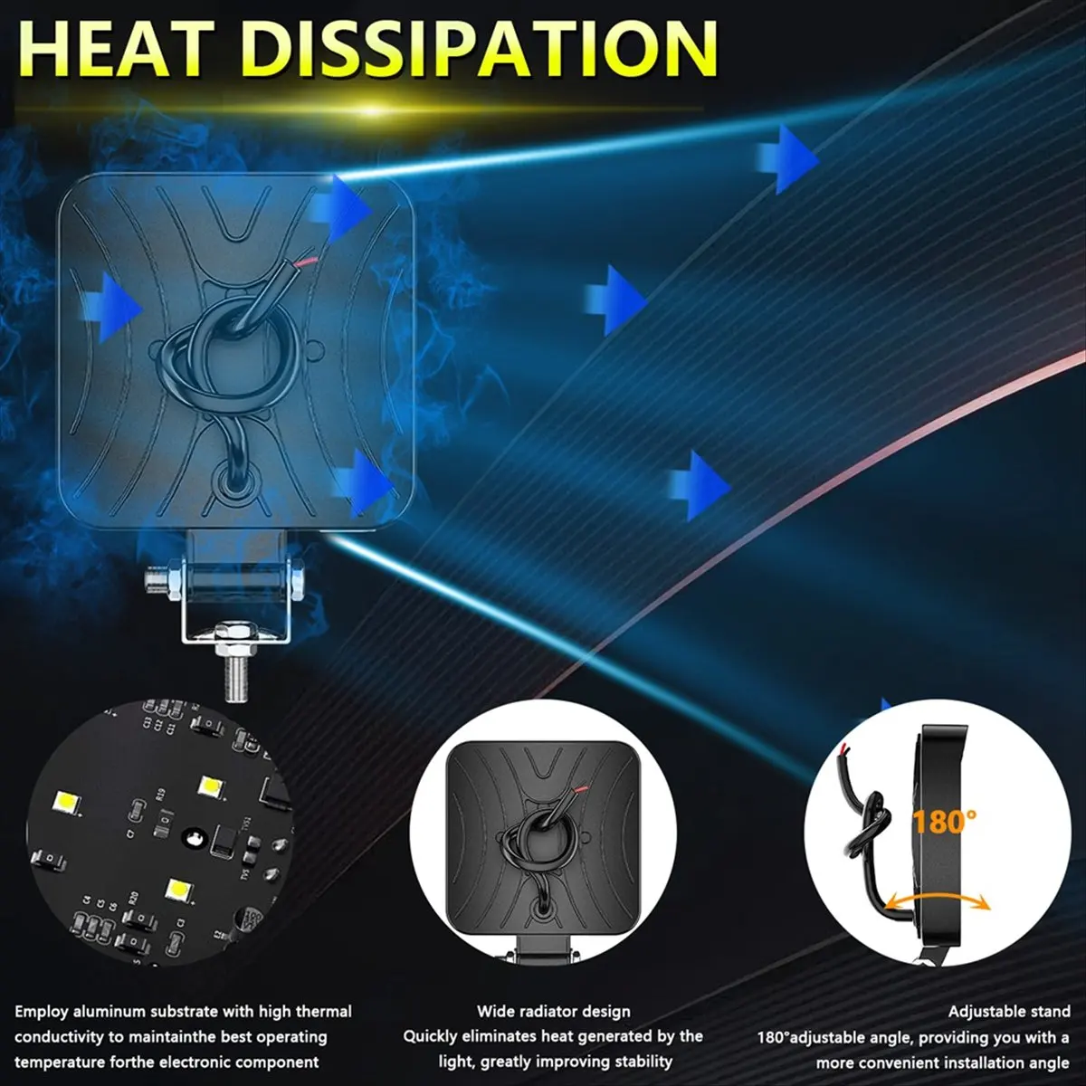 

Светодиодные рабочие фары для грузового трактора, 3-дюймовые квадратные светодиодные фонари основной в автомобиле