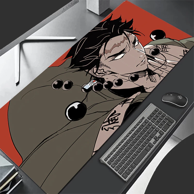 Mousepad Pattern Mouse Pad Desk Mat Computer Gaming Keyboard Pad Rubber Mat Non Slip D-demon Slayer Himejima Gyoumei Mouse Mat