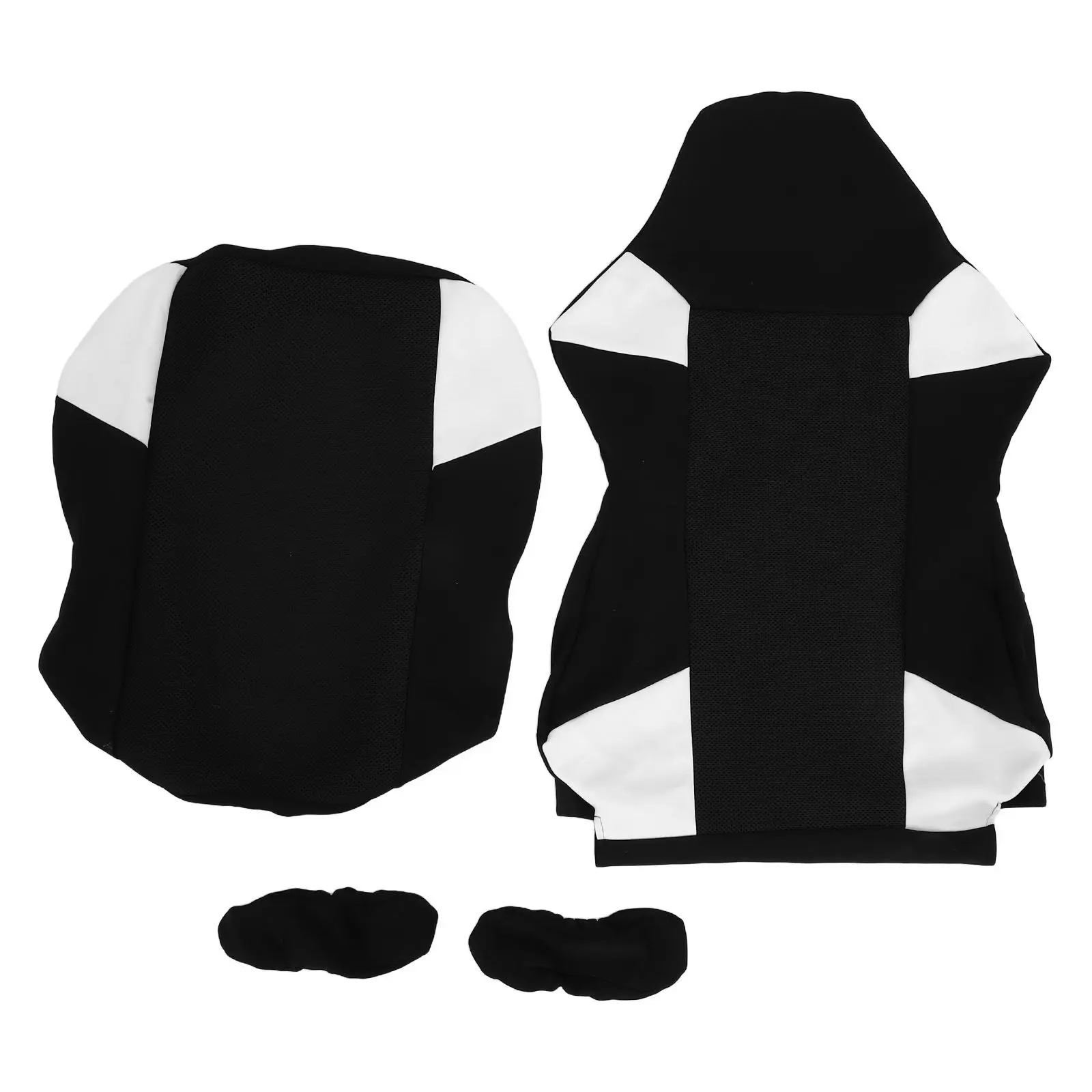 1Set Gaming Chair Cover Stretchable Black White Mesh Cloth Seat Backrest Armrest Slipcover Breathable Scratch Resistant Office