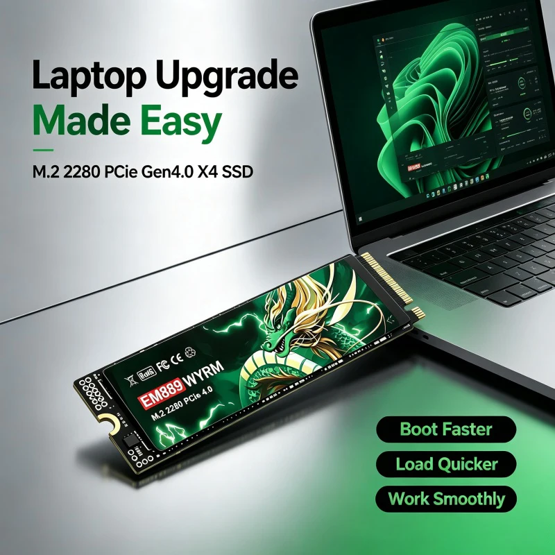 EM889 M.2 NVMe SSD TLC 3D NAND 2280 Internal Solid State Drive 500GB‑4TB For Gaming Desktop Laptop PC Storage