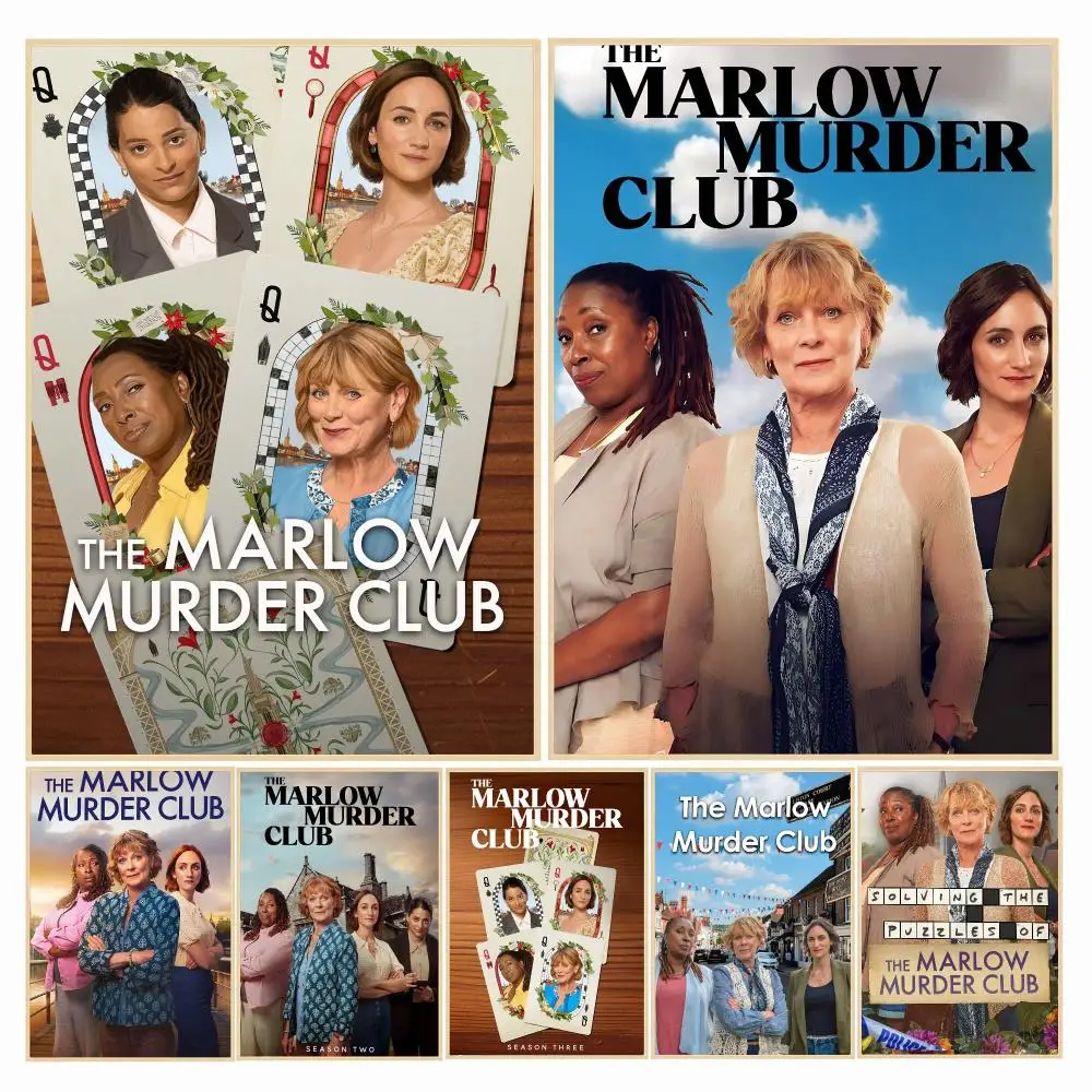 tv series T-The Marlow Murder Club-B Painting Calligraphy Boho Botanical Decor for Living Room Elegant Home Style