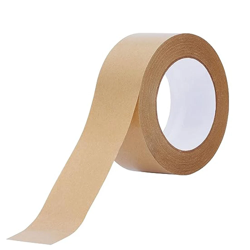 Kraft Heavy Duty Paper Tape, Writable Non-Coated Surface for Marking, Sealing Box  and Packaging Use, Eco-Friendly, Easy-to-Tea