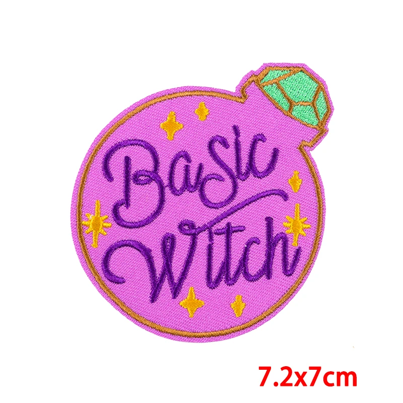 Purple Patch Iron On Patches On Clothes Cartoon Applique Embroidered Patches For Clothing Stickers Badges For Clothes DIY Badges