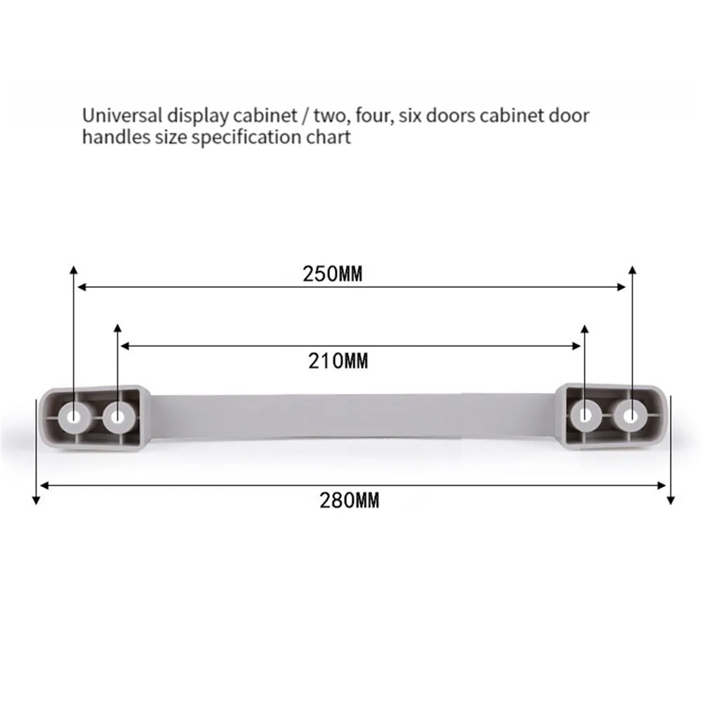 1PCS 28cm Universal Fridge Freezer Door Handle 4/6-Door Display Cabinet Handle For Refrigerated Coolers Refrigerator Accessories