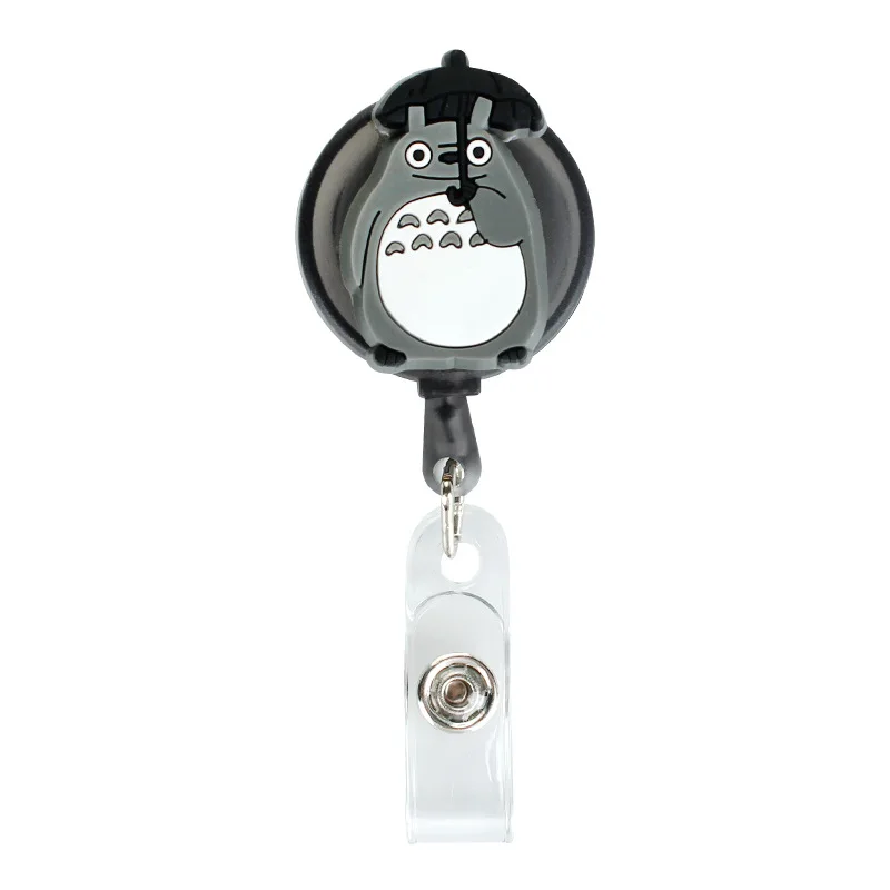 Cute Cartoon Funny for ID Card Holder Scalable Toggle Clip Employee Card Nurse Chest Card Student Bus Card Holder