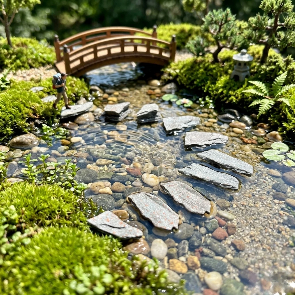 10 Stück unregelmäßige Steppsteine für Gartenwege, Miniatur-Landschaftsgestaltung, dekorative Steine für den Außenbereich – Detail 3