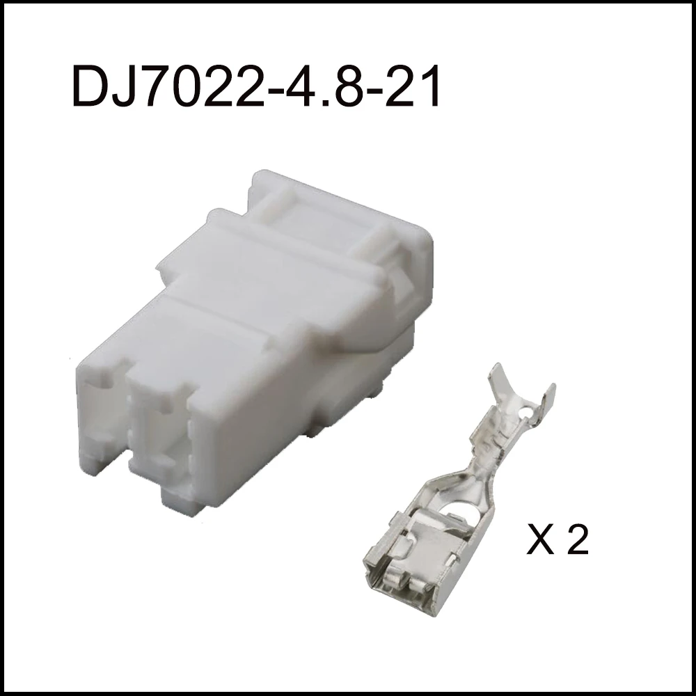 200set DJ7022-4.8-11 DJ7022-4.8-21 automotiveWaterproofconnector2pinfamale male cable Plug socket  Includes terminal seal