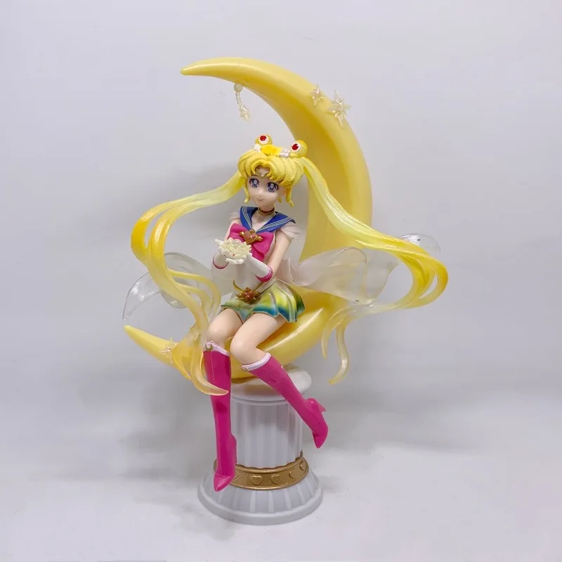 Anime Sailor Moon Figure Tsukino Usagi Princess Serenity Girl Action Figurine Desk Decor Collection Model Statue Doll Toy Gift