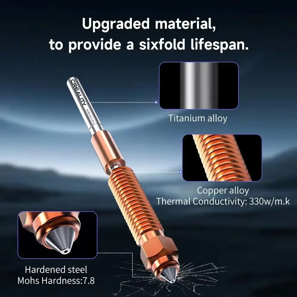 Creality for K1 Max_K1C_Ender-3 V3 Unicorn Quick-Swap Nozzle Kit Swift Installation High-Flow Printing Upgraded