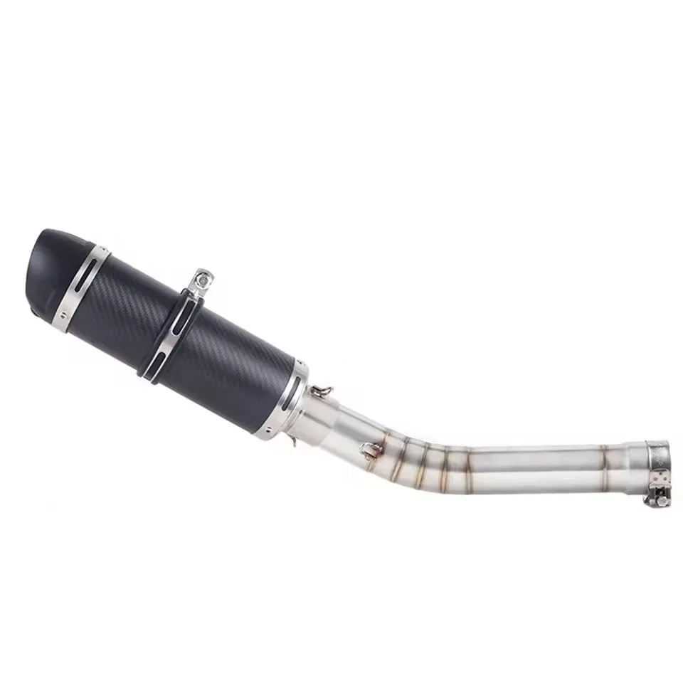 

For Yamaha R6 1998-2005 YZF-R6 YZFR6 Escape 51MM Slip-On Motorcycle Exhaust System Middie Link Pipe With Black Muffler Tips