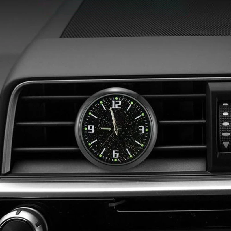 Car Center Console Air Conditioner Quartz Luminous Clock Watch For Ford Mustang Fiesta Kuga Edge Mondeo ST Fusion Stickers  - view 6