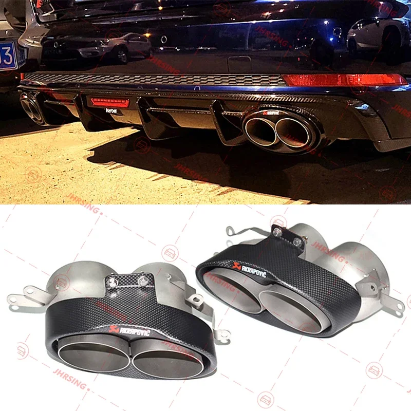 Exhaut Tips for RS6 Carbon fiber AK style muffler pipes RS4RS5RS6RS7 modify exhaust systern car decor