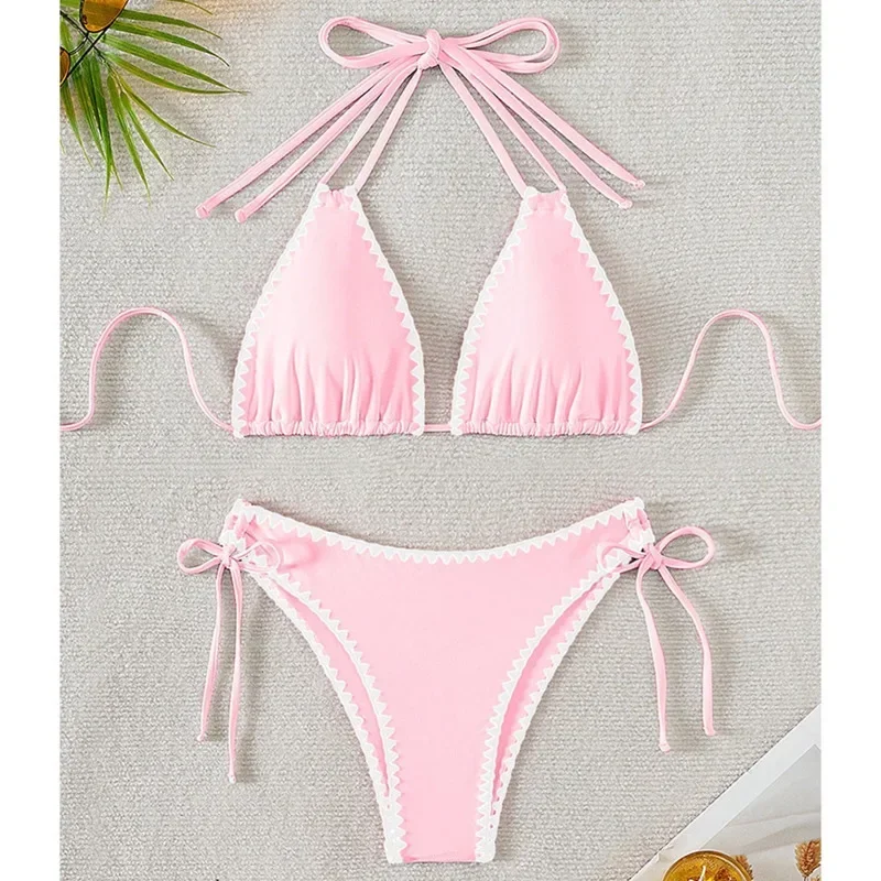 夏のセクシーなビキニ水着女性の水着プッシュアップ女性ビーチ水着水着ブラジルビキニセットプール海水浴者