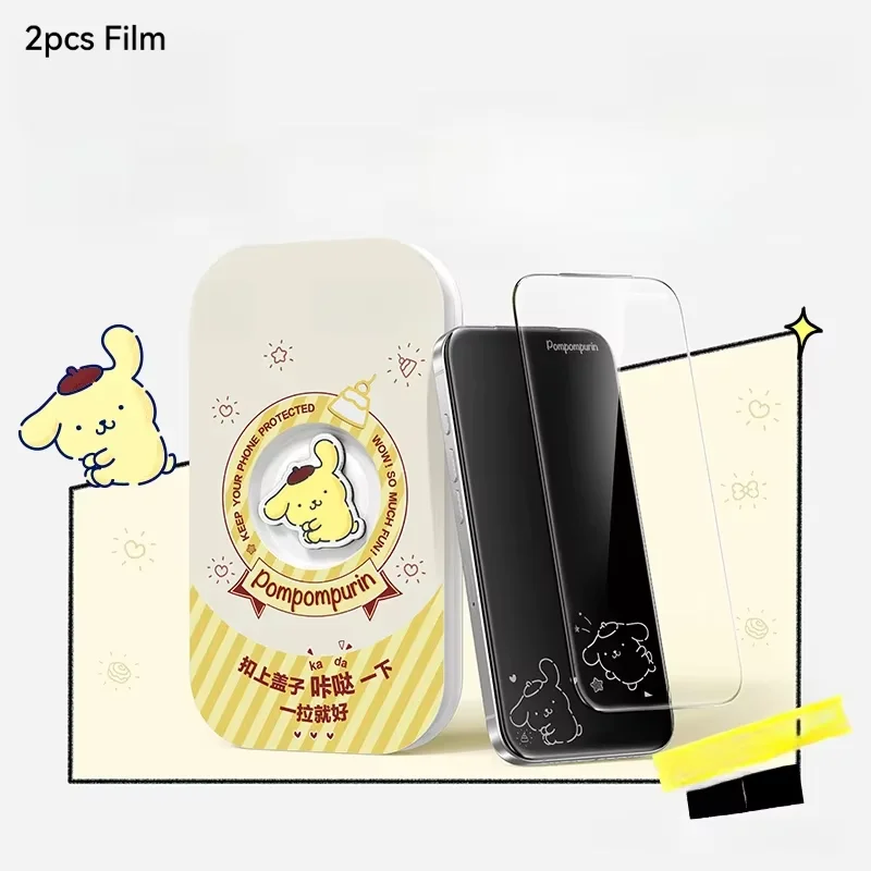 Cartoon Onzichtbare Schermbeschermer voor iPhone 17 Pro Max Air 17e 16 15 14 13 Gehard Glas Anti-Val Eenvoudige Installatie Folie