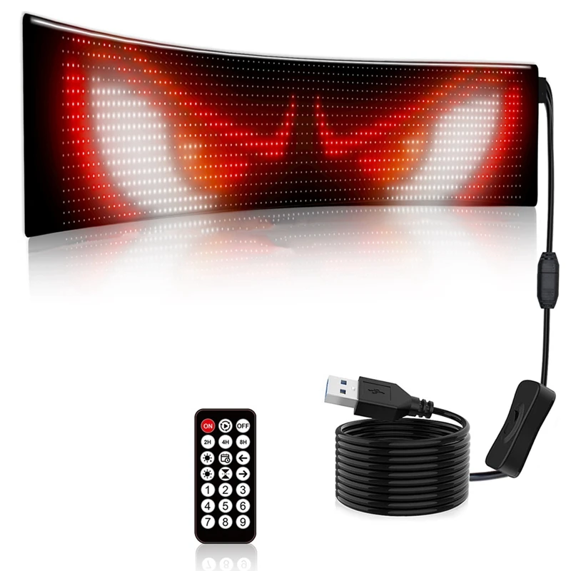 RGB LED Matrix Pixel Screen Waterproof DIY Programmable Flexible Screen Bluetooth App Control For Car Shop Bar