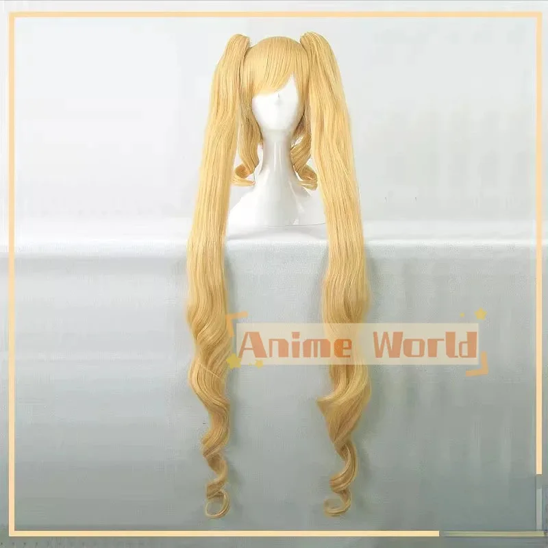 Shin Ku Reiner Rubin Cosplay Wig Rozen Maiden Golden Long Wavy 100cm Synthetic Hair Heat Resistant Halloween Role Play Party #2