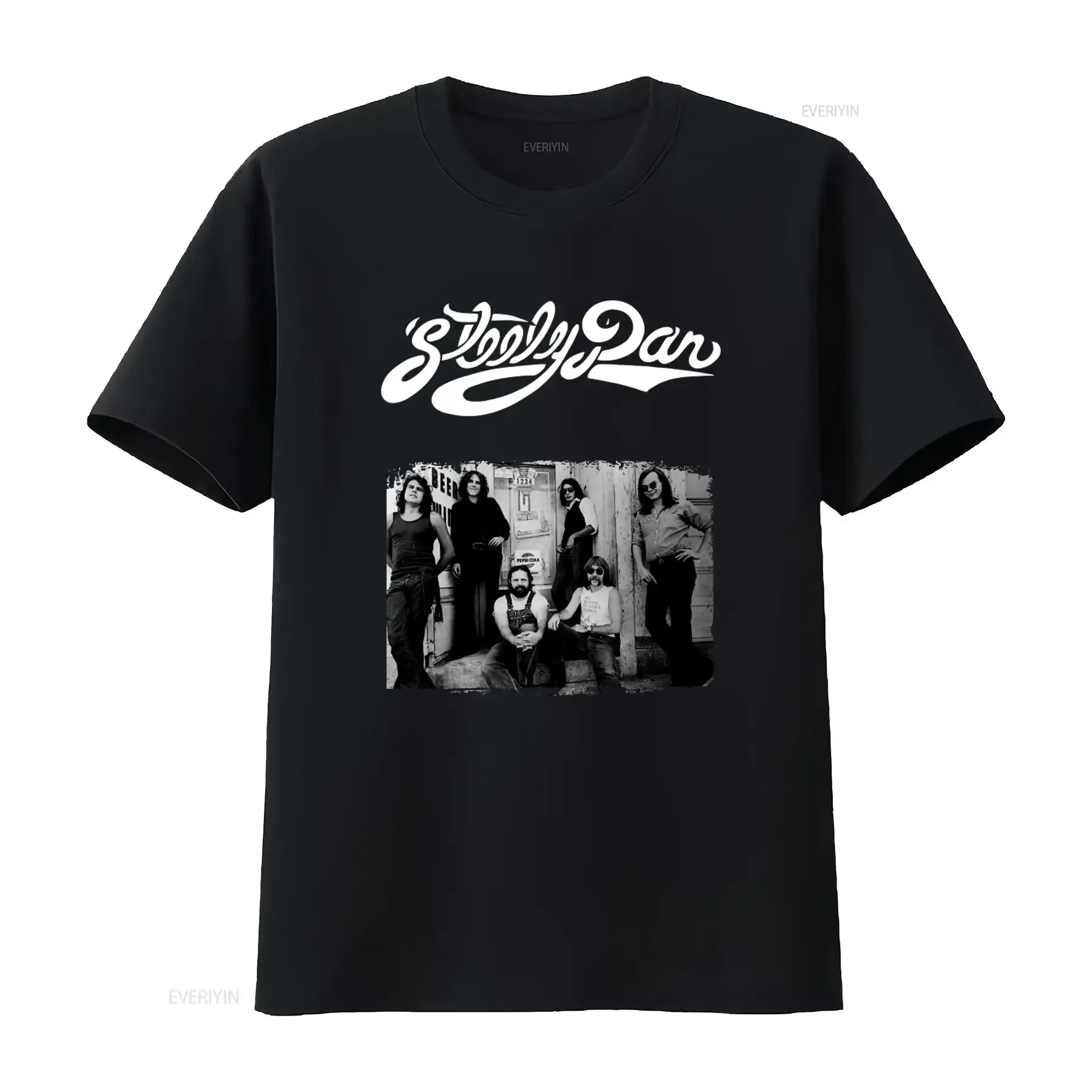 Steely Dan Band Cotton T Shirt Two Against Nature Design with Walter Becker Donald Fagen Artwork vintage Washed fashion
