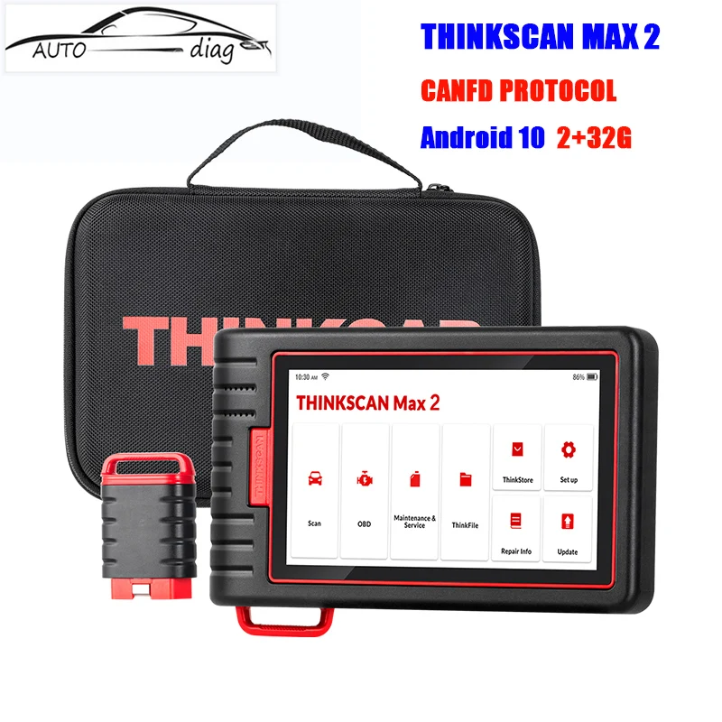 Thinkcar Thinkscan Max2 OBD2 Scanner Professional Full System OBD2 Diagnostic Tool Car Scanner ECU Coding OBD PK ThinkTool