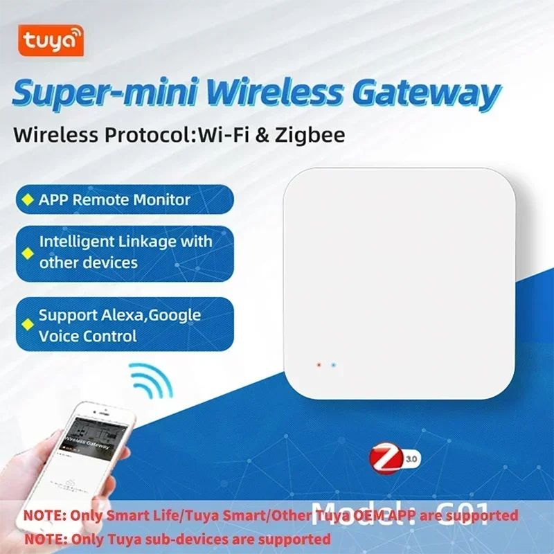 Tuya Zigbee-Passerelle airies Sans Fil pour Maison Intelligente, Tournesol pour les Formateurs Zigbee Via Smart Life