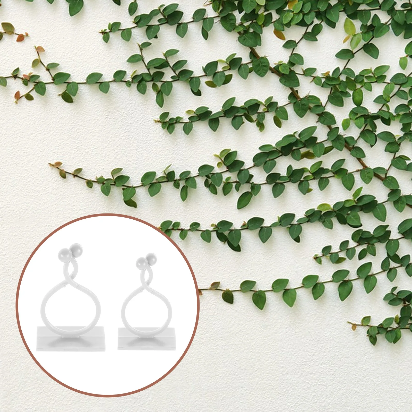 

120Pcs Clear Wall Sticker Fixing Clamp Easy Stick Seedling Stem Adjustment Clips for Climbing Plants Decor Wall Fixture Clips