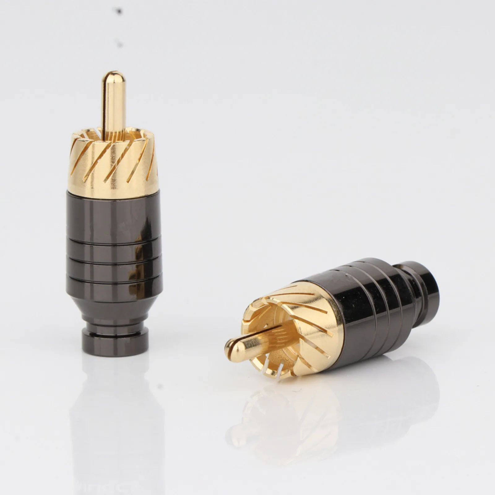 4Pcs/Set Copper RCA Plug Socket Welding Gold Plated Audio Video Adapter Connector Audio Signal Cable Terminals 5mm Max Wire