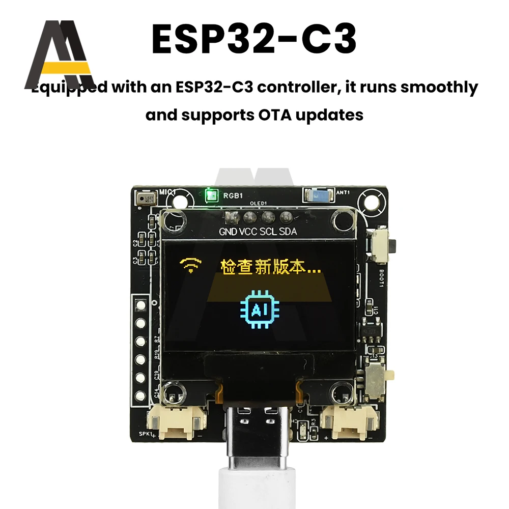 وحدة صوت ESP32-C3 AI مع شاشة OLED تدعم لوحة تطوير Xiaozhi AI WiFi لمشاريع الروبوت الذكية #4