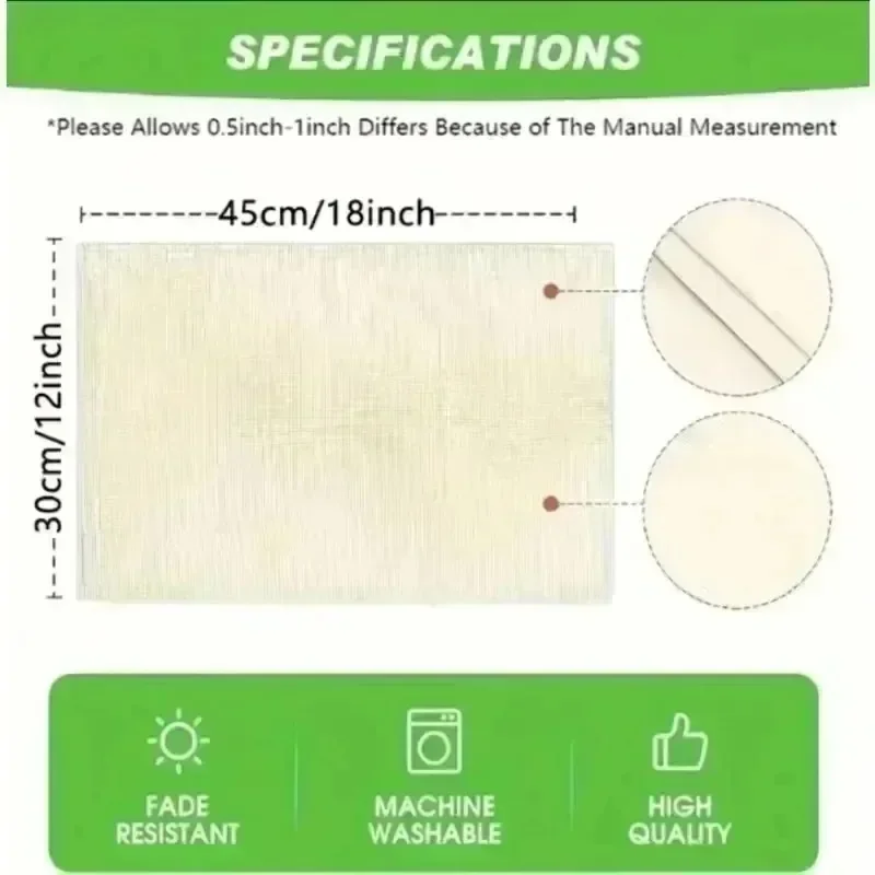 1/4/8 قطعة المفارش الجمالية لطيف القط الصيف الأزهار والأعشاب البلاستيك قابل للغسل مكان الحصير ، الألوان المائية زهرة الجدول الحصير #6