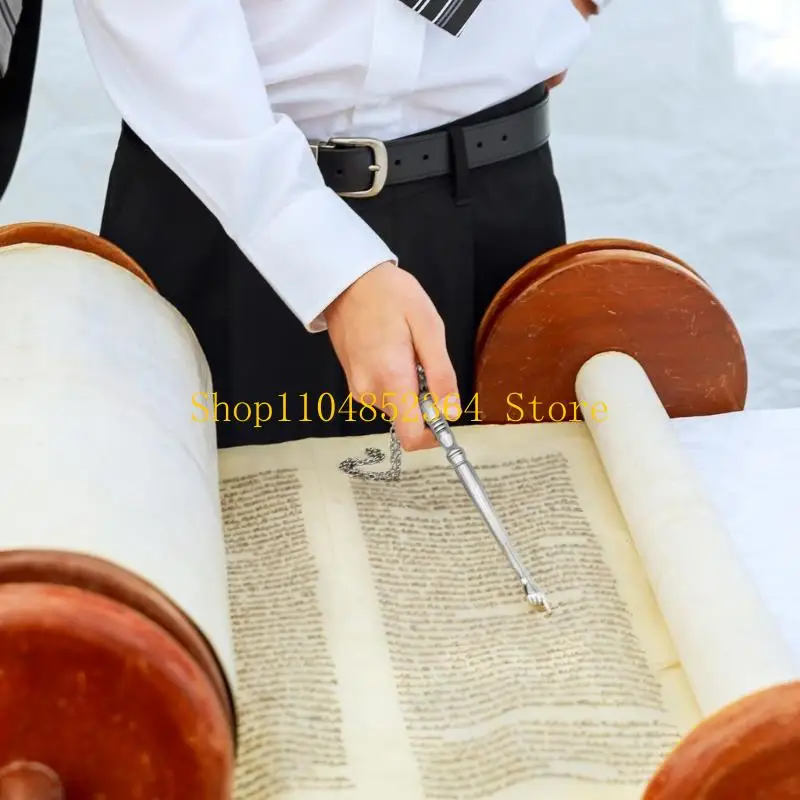 Torah Book Pointer Yad Hand Pointer and Connected Chain Torah Scroll Reading Hand Assistant Great Bar Bat Mitzvah Gift