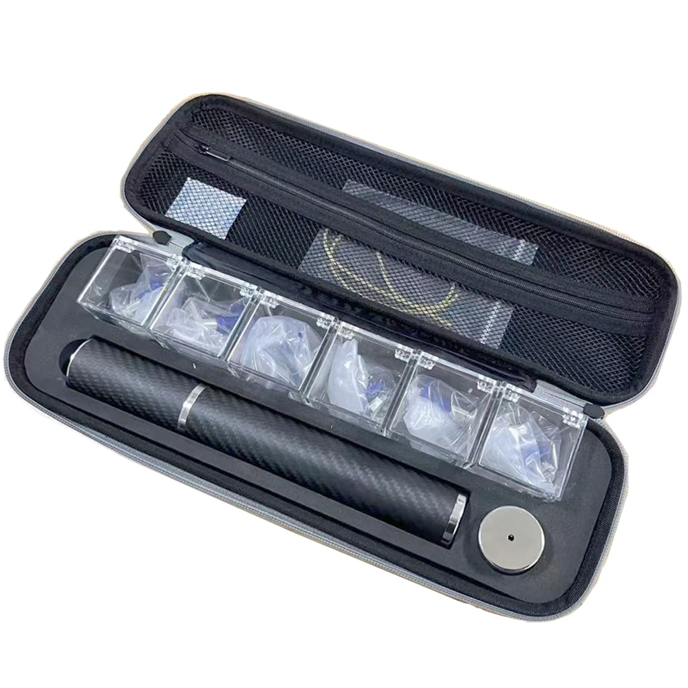 Spring Power Telescopic Dent Lifter Puller Kit Carbon Fiber PDR Pull Hammer with 6 Multi-Size Stainless Steel Pull Tabs