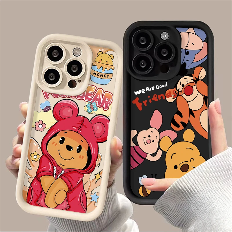 Disney Pooh Bear Phone Case For Xiaomi POCO X6 X5 X4 GT F3 F4 F5 M6 Pro X3 NFC Mi 13T 12T 11T 13 12 11 Lite 5G NE Soft Cover