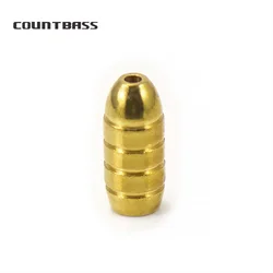 Countbass 10pcs Brass Lure Bodies, Fishing Worm Weights Sinker,Musky & Pike Components,Fly Fishing Components