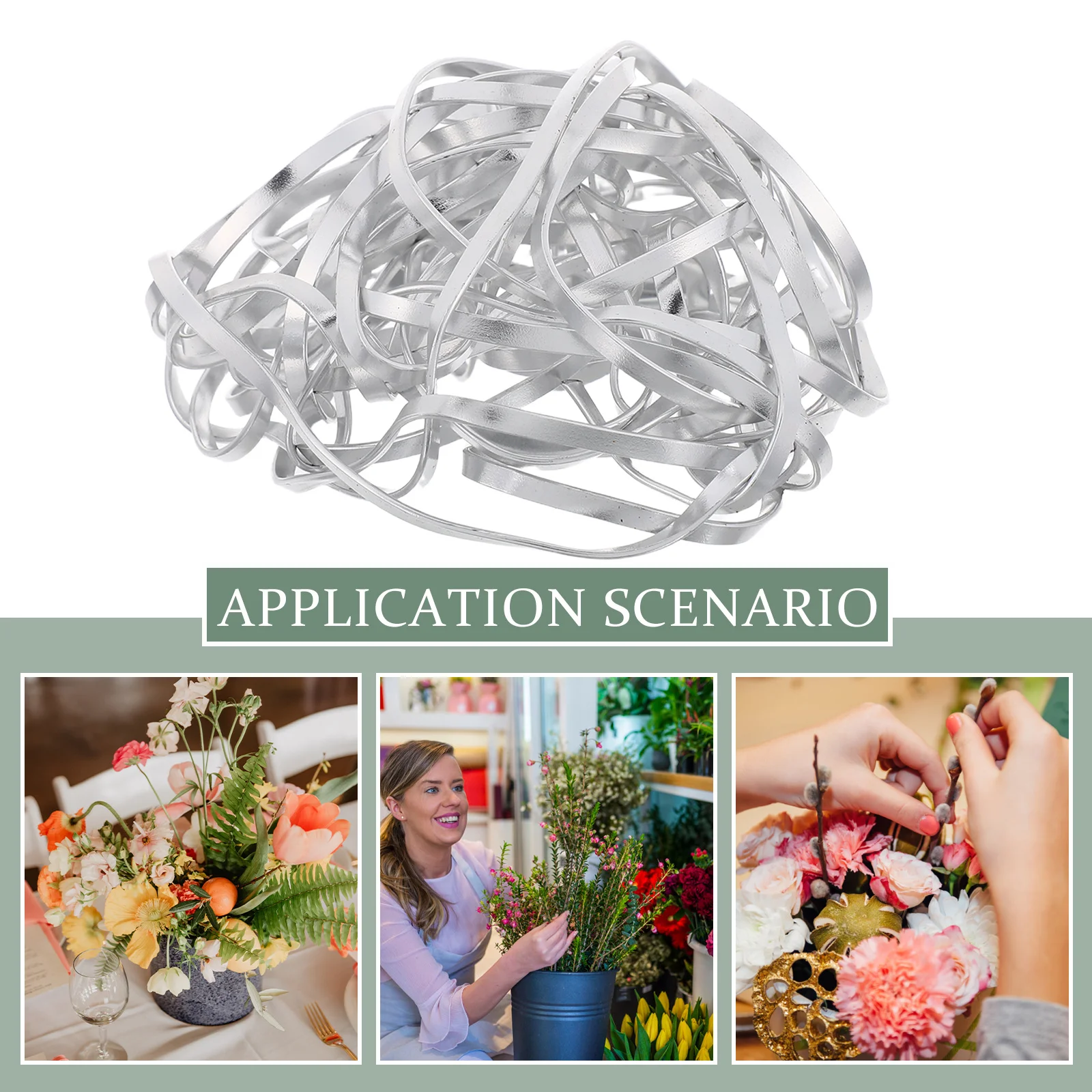 ترتيب حامل حامل ثابت لتقوم بها بنفسك ترتيب أداة زهرية ملحق المعادن المثبت قابلة لإعادة الاستخدام زهرة تحديد قاعدة زهرة مرنة