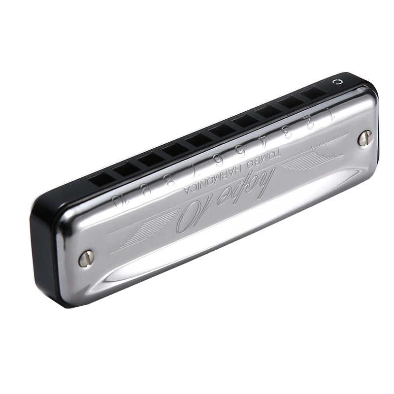 Tombo Harmonica Diatonic Hope 10 Blues Harp 20 Tones Stainless steel Cover Mouth Organ Armonica Professional Musical Instruments