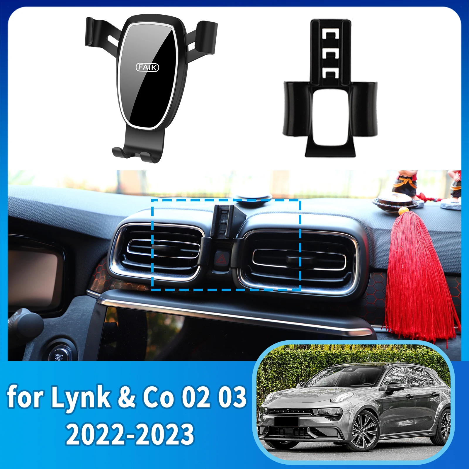 

​​fit for Lynk & Co 02 03 2022 2023 ​​Anti-Shake Screen Base Phone Holder Mount Stand ​​ Dedicated Car​​ accessoires