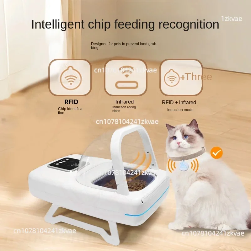 Pet Wet and Dry Food Dispenser for Small Dogs with Microchip Sensing Automatic Cat Feeder Auto Cat Food Dispenser