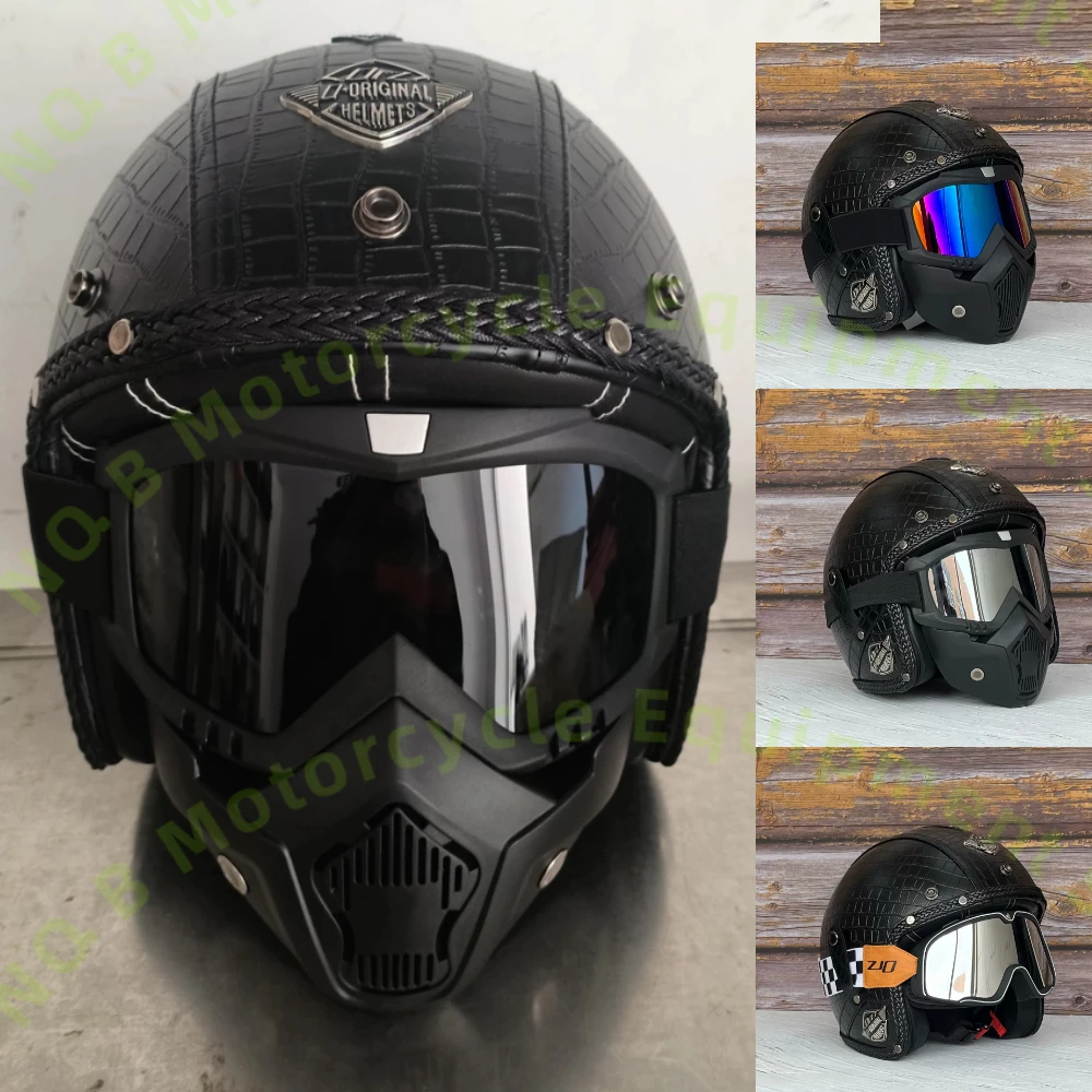 

ORZ-HX61 Vintage Style Unisex Half Helmet Four Seasons Universal Shockproof Electric Motorcycle Scooter Riding Helmet