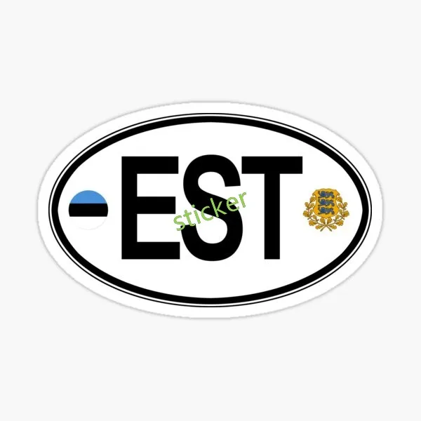 

Personality 3D Oval country code Helmet Stickers Vinyl Car Sticker DIY Waterproof Laptop Refrigerator